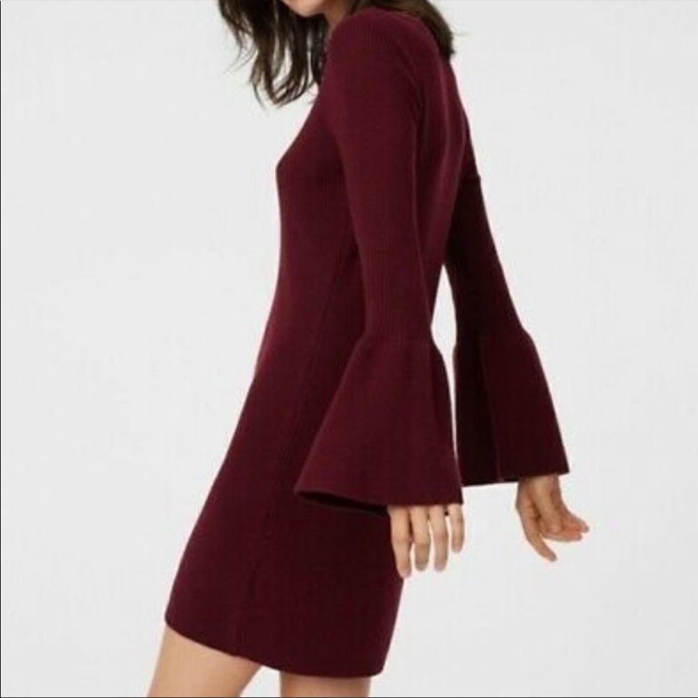 Burgundy Club Monaco Wool Sweater Dress